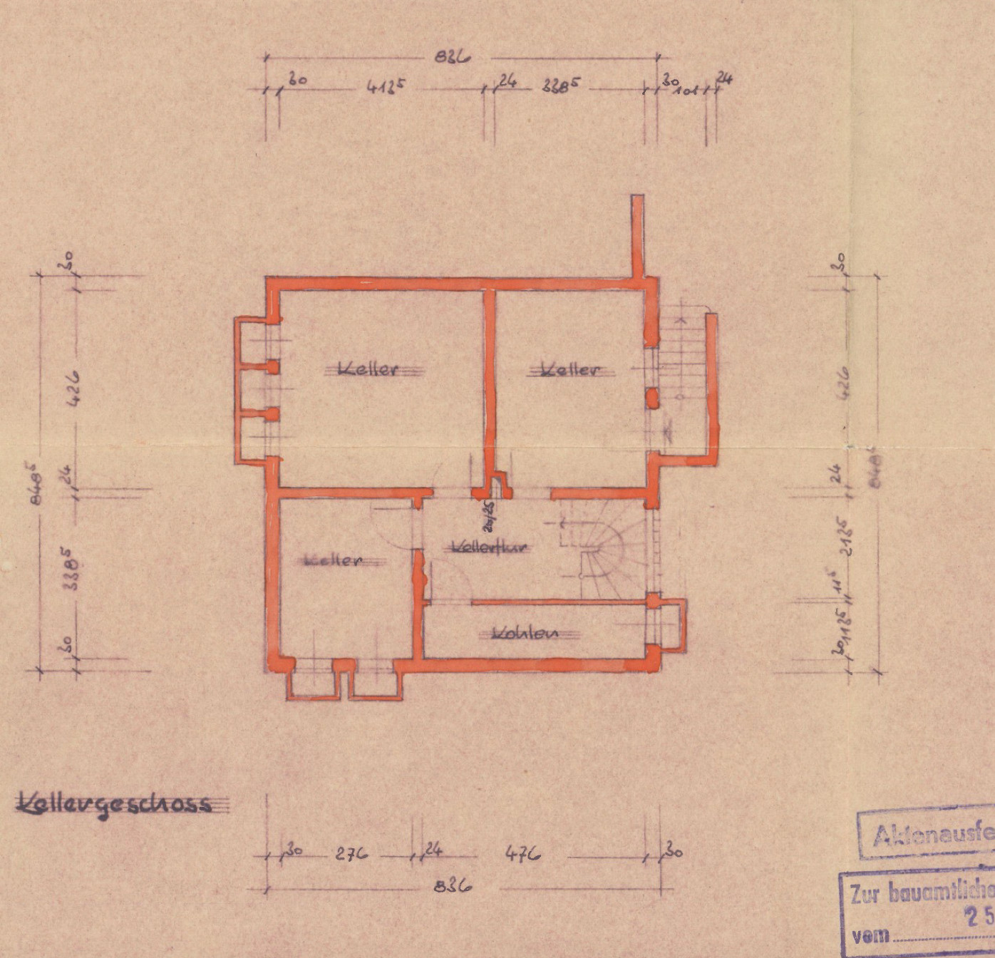 Grundriss Keller