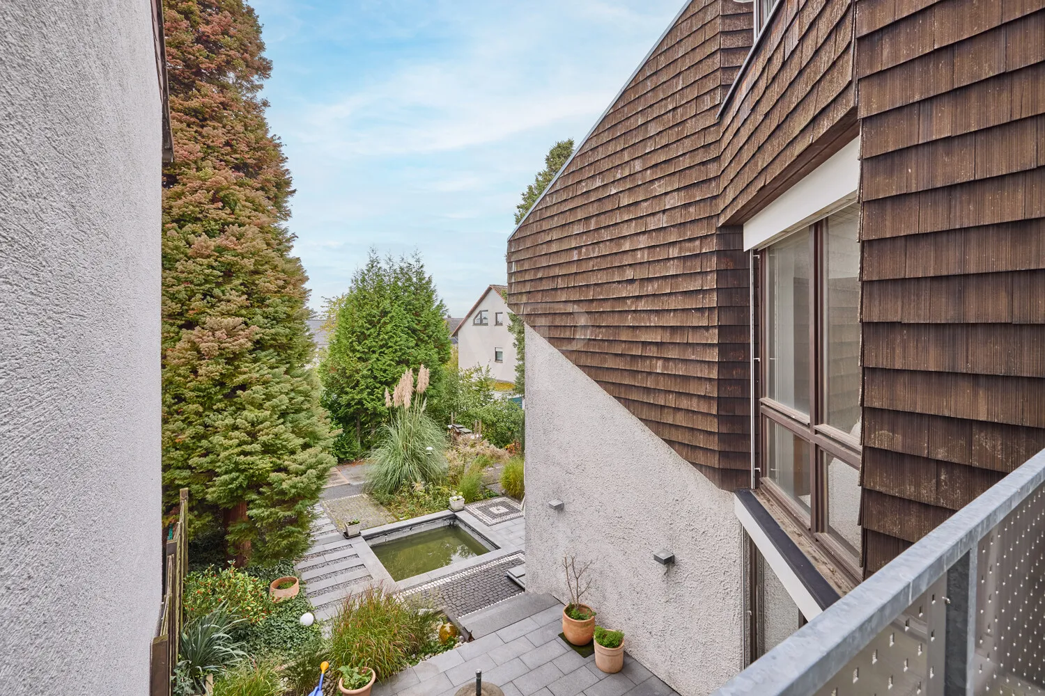 Blick in den Garten von oben OG