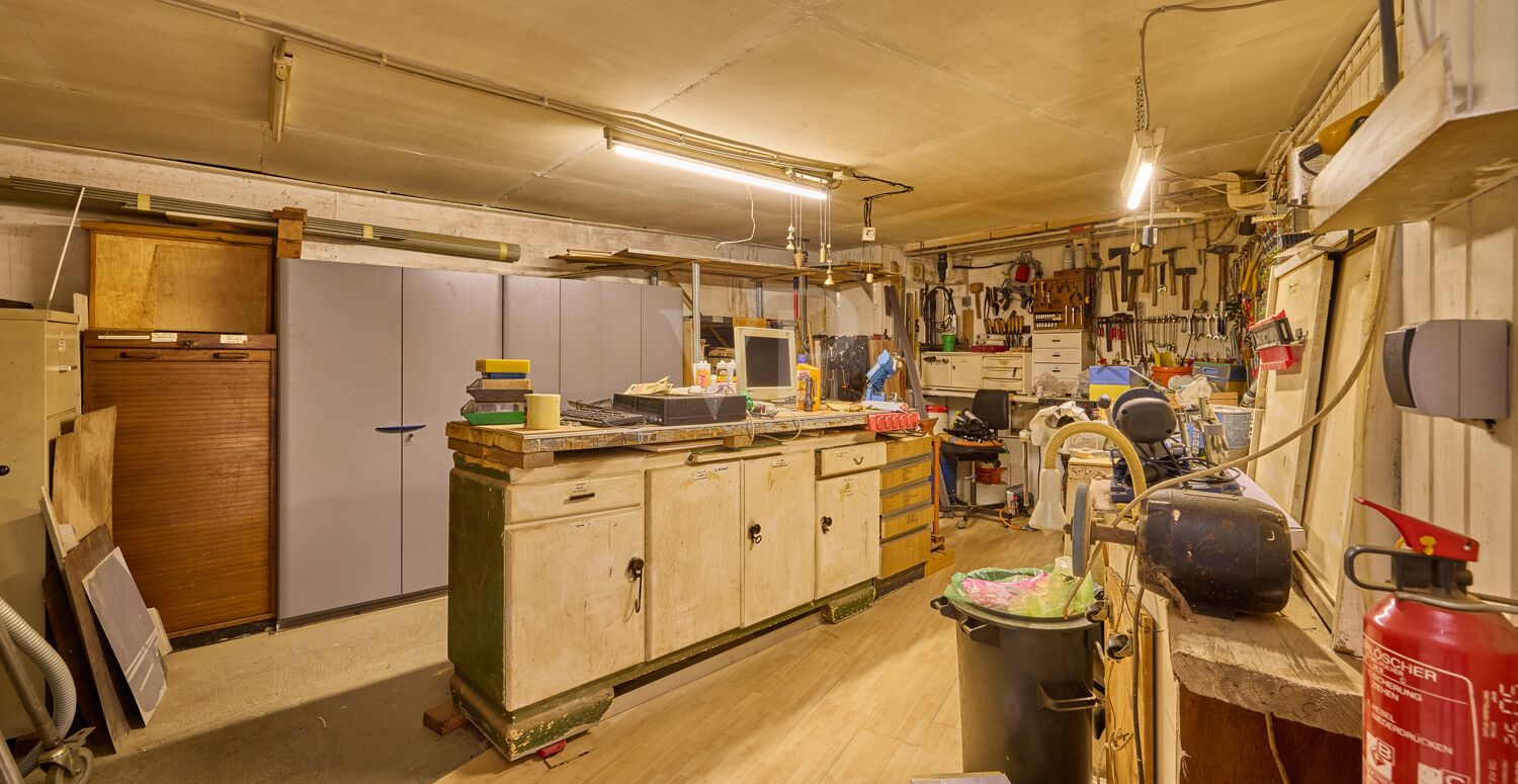Heimwerker-Werkstatt im Untergeschoss