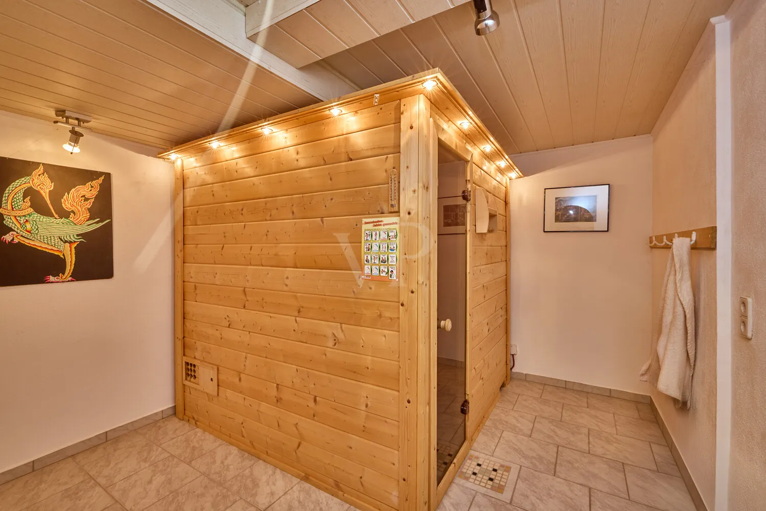 Sauna im Untergeschoss