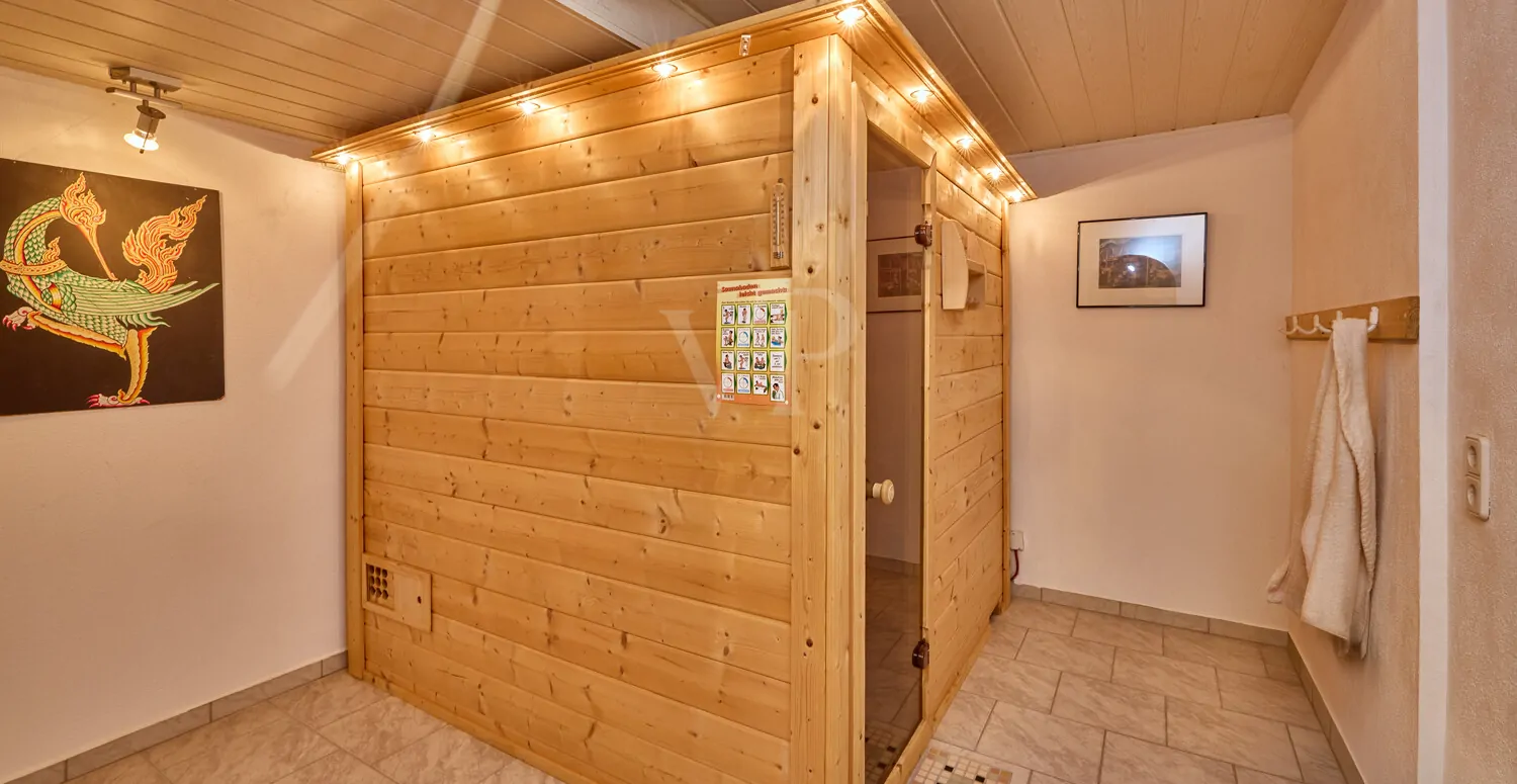 Sauna im Untergeschoss