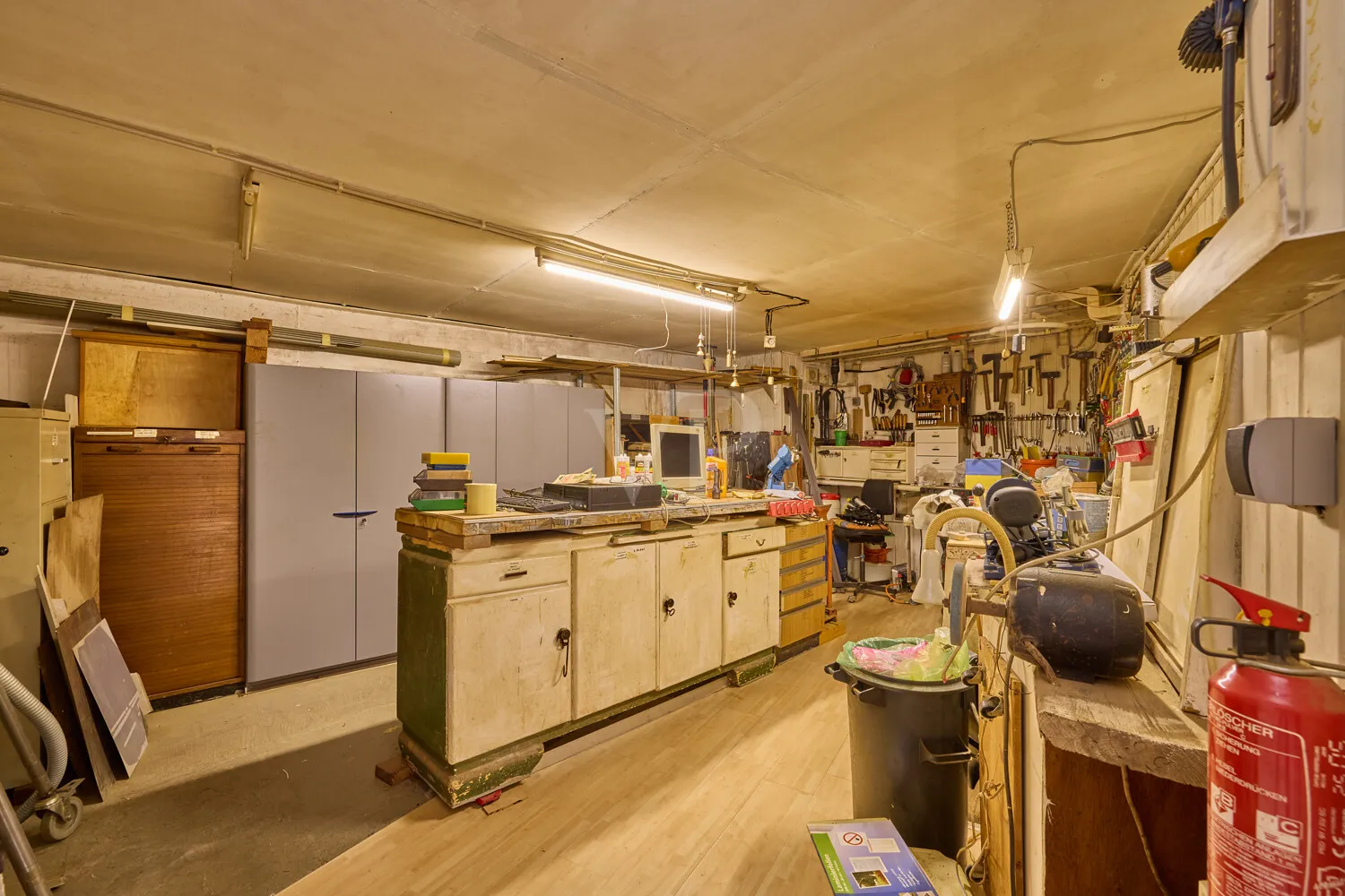 Heimwerker-Werkstatt im Untergeschoss
