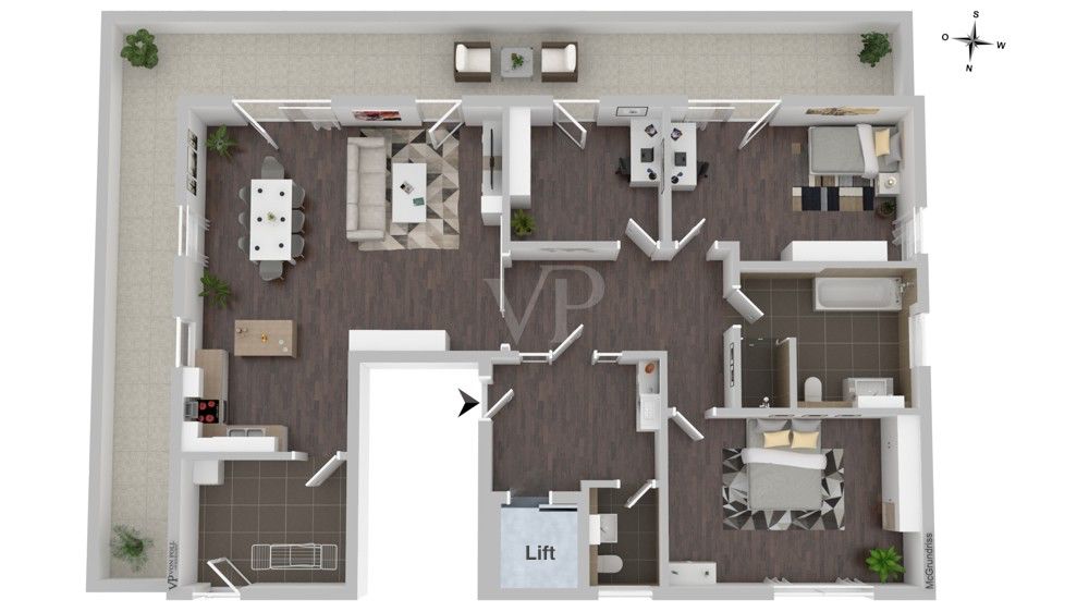 Grundriss Penthouse