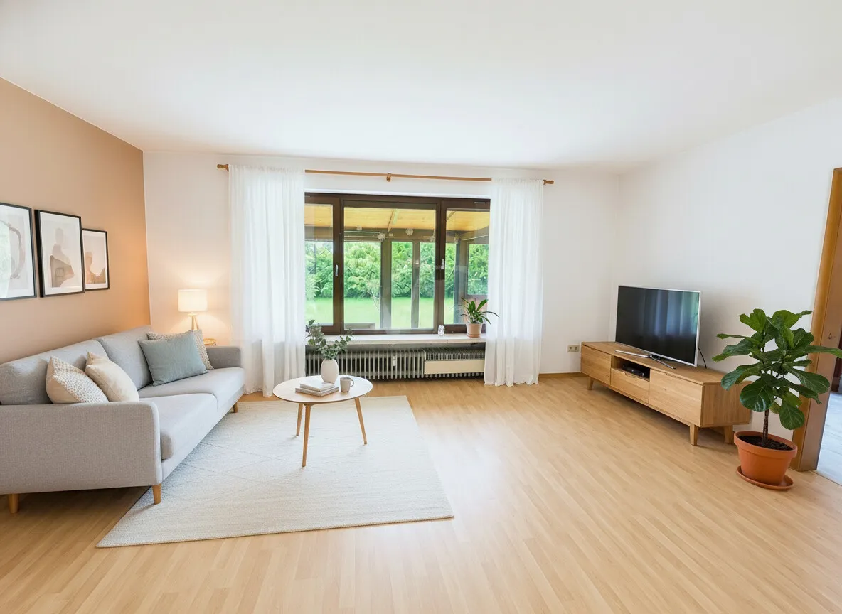Großes Wohnzimmer KI