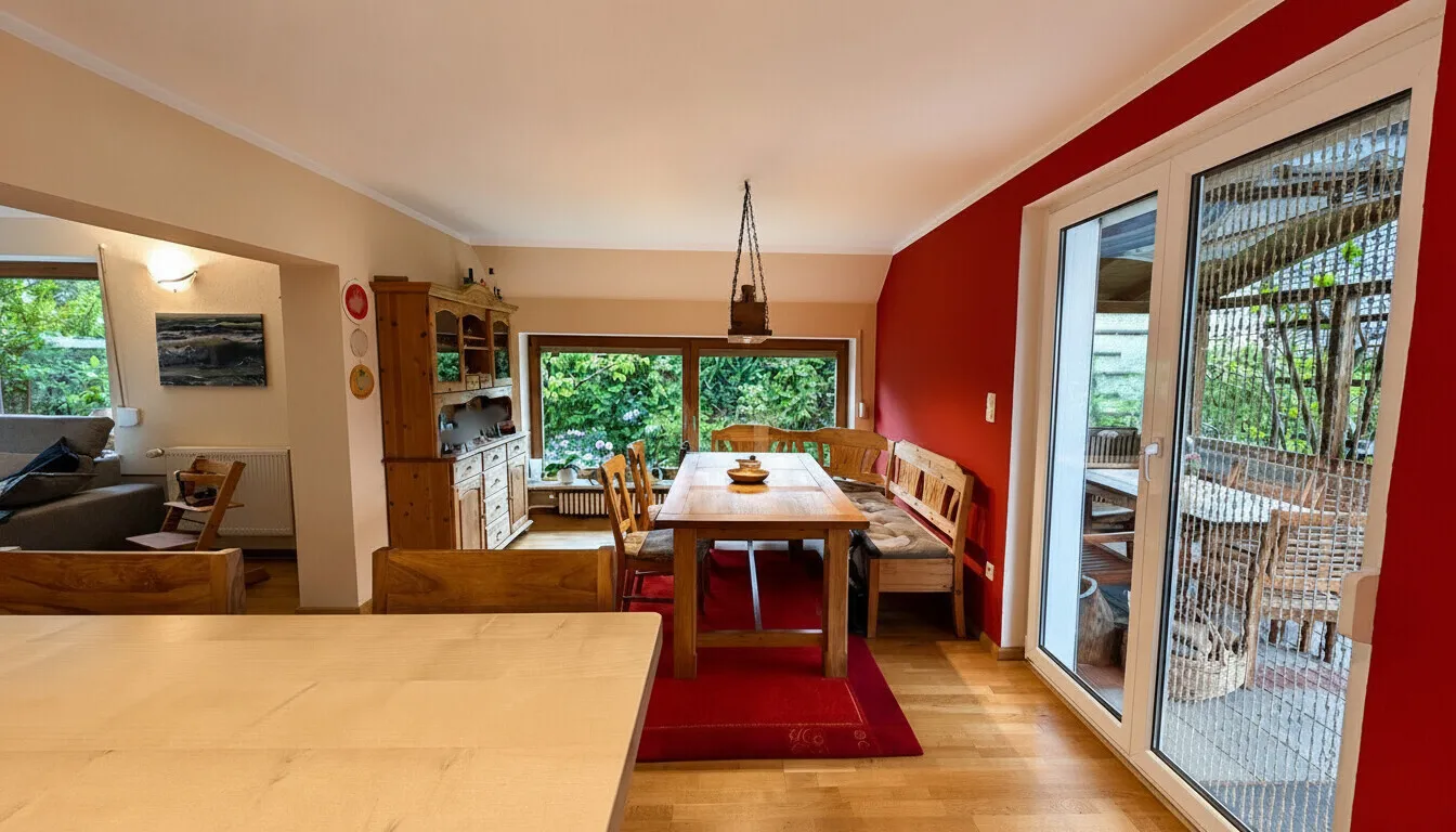 EG Küche Blick ins Esszimmer