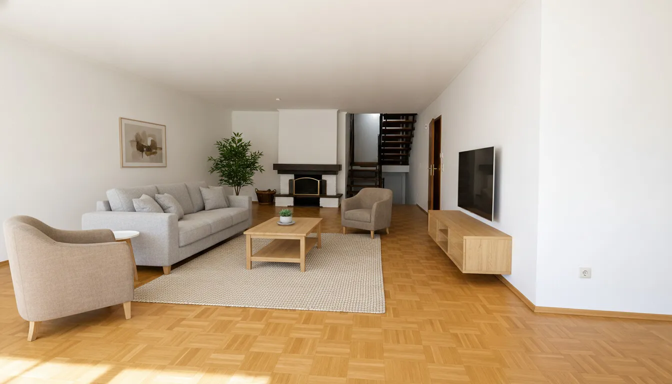 Ki möbliertes Wohnzimmer