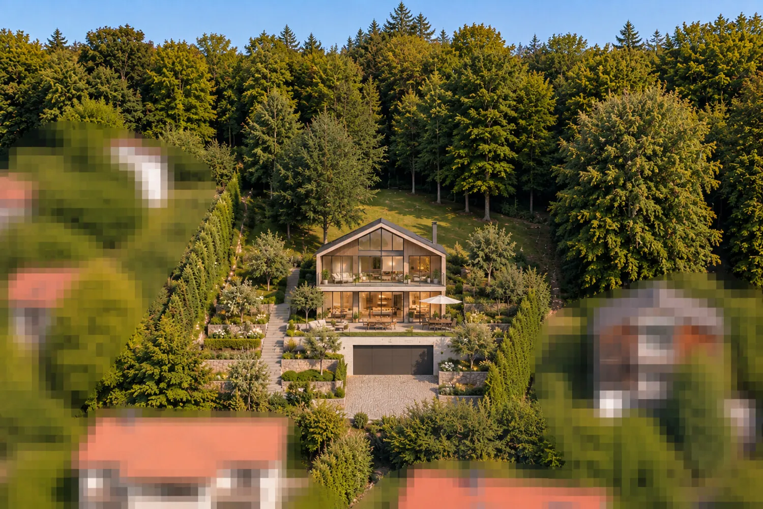 Visualisierte Hanglage
