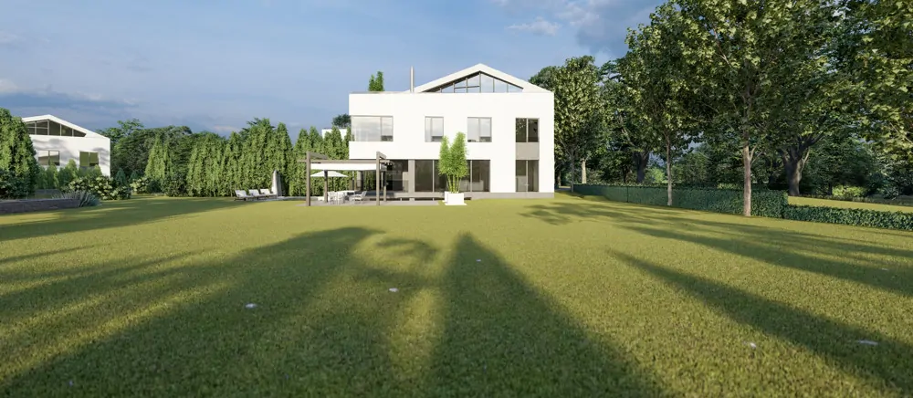 Großer sonniger Garten