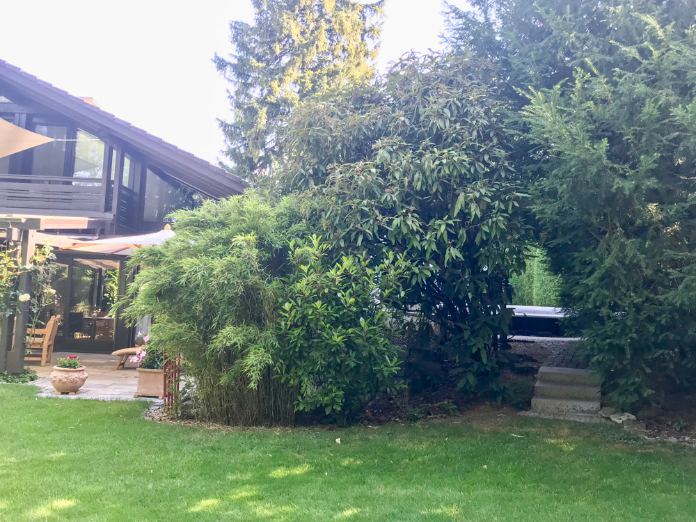 Terrasse und Durchgang zum Pool