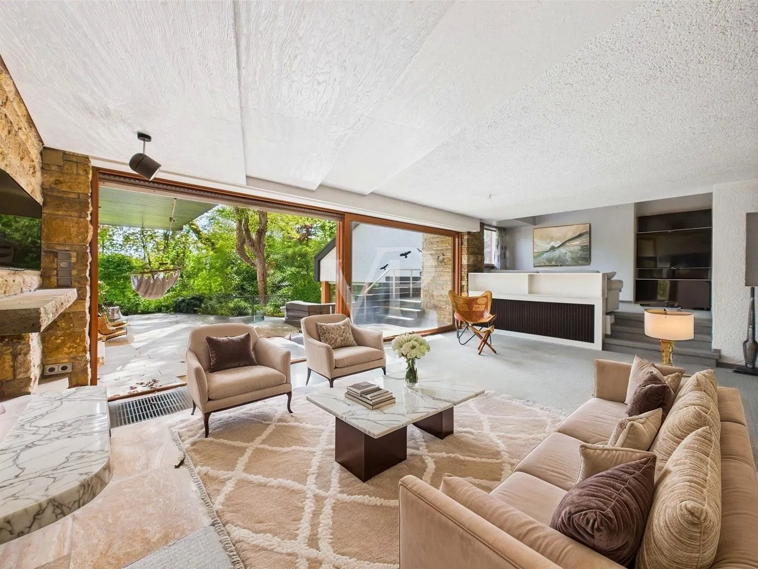 Wohnzimmer KI generiert