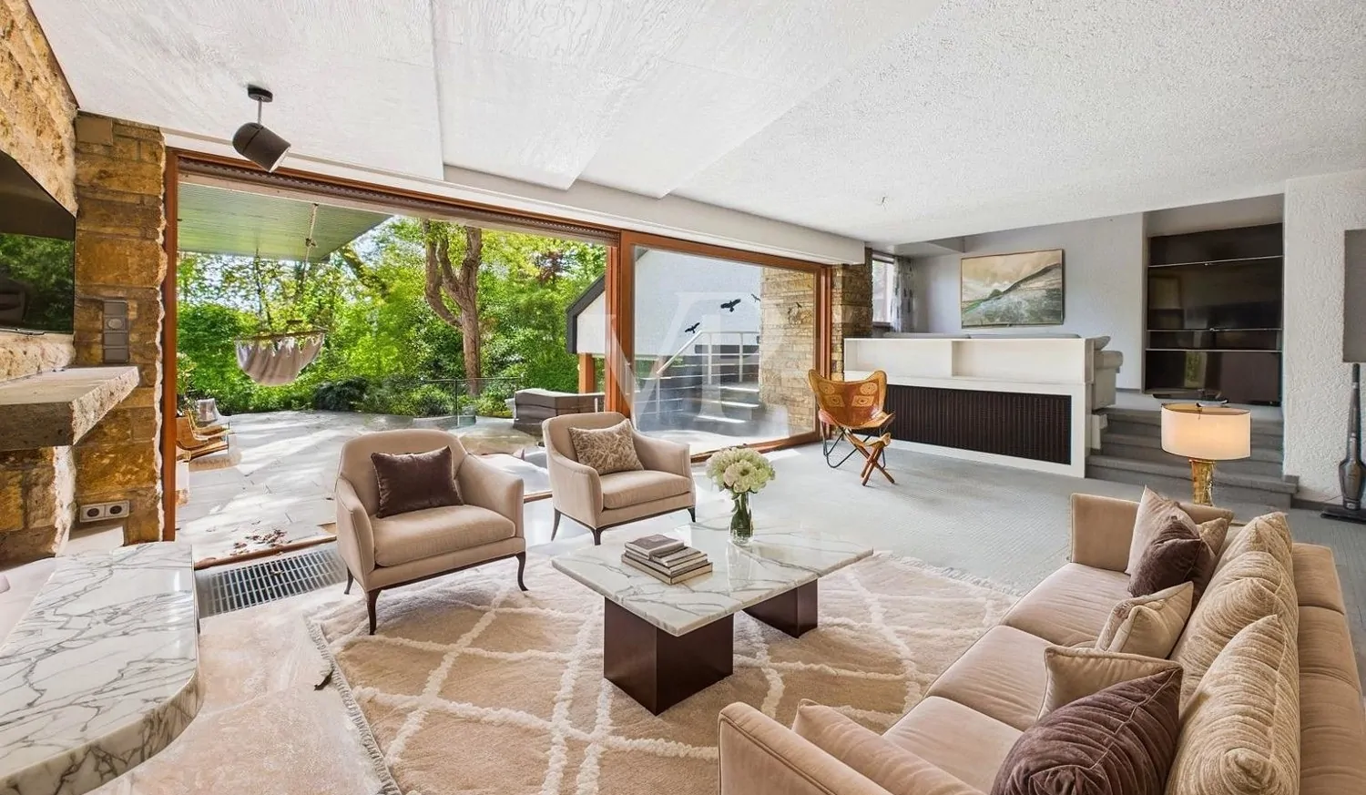 Wohnzimmer KI generiert