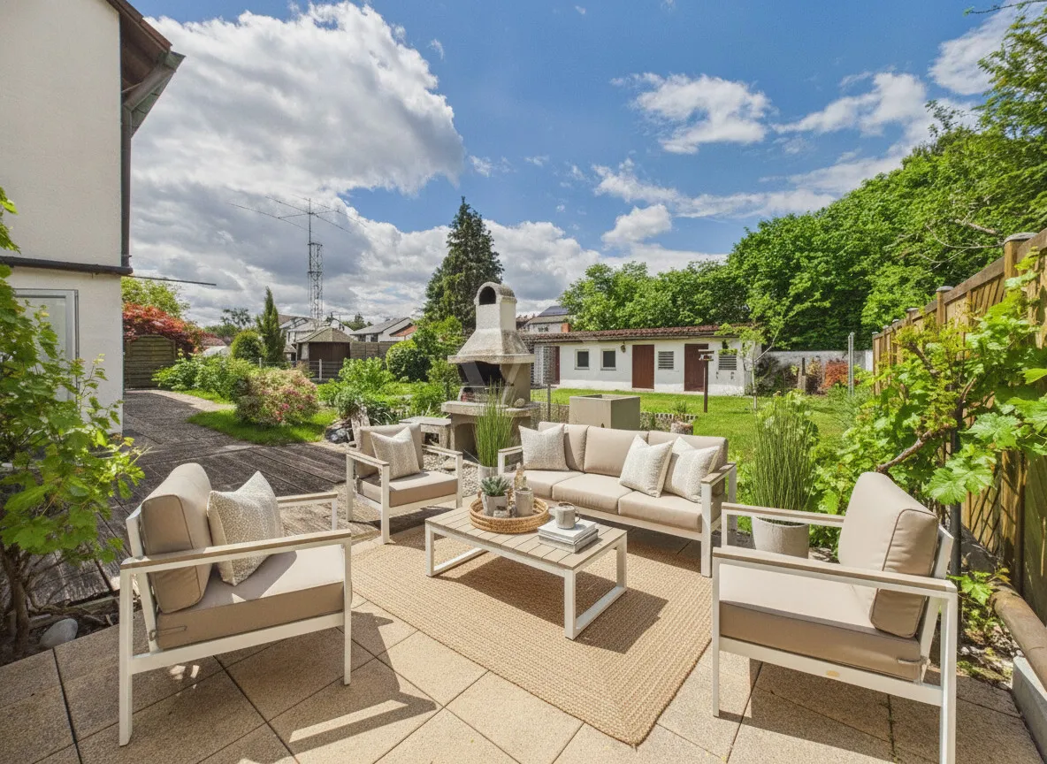 Terrasse/Garten (KI möbiliert)
