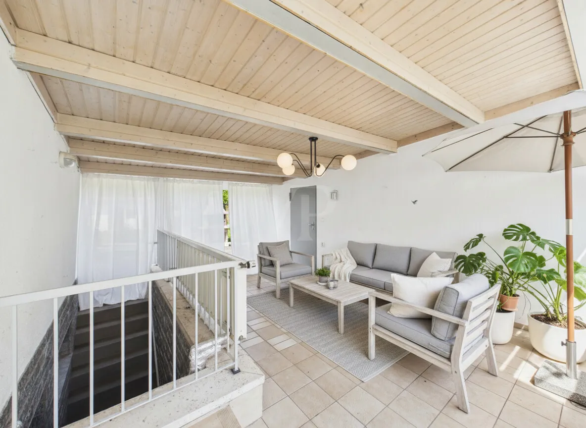 Terrassenüberdachung (Ki möbiliert)