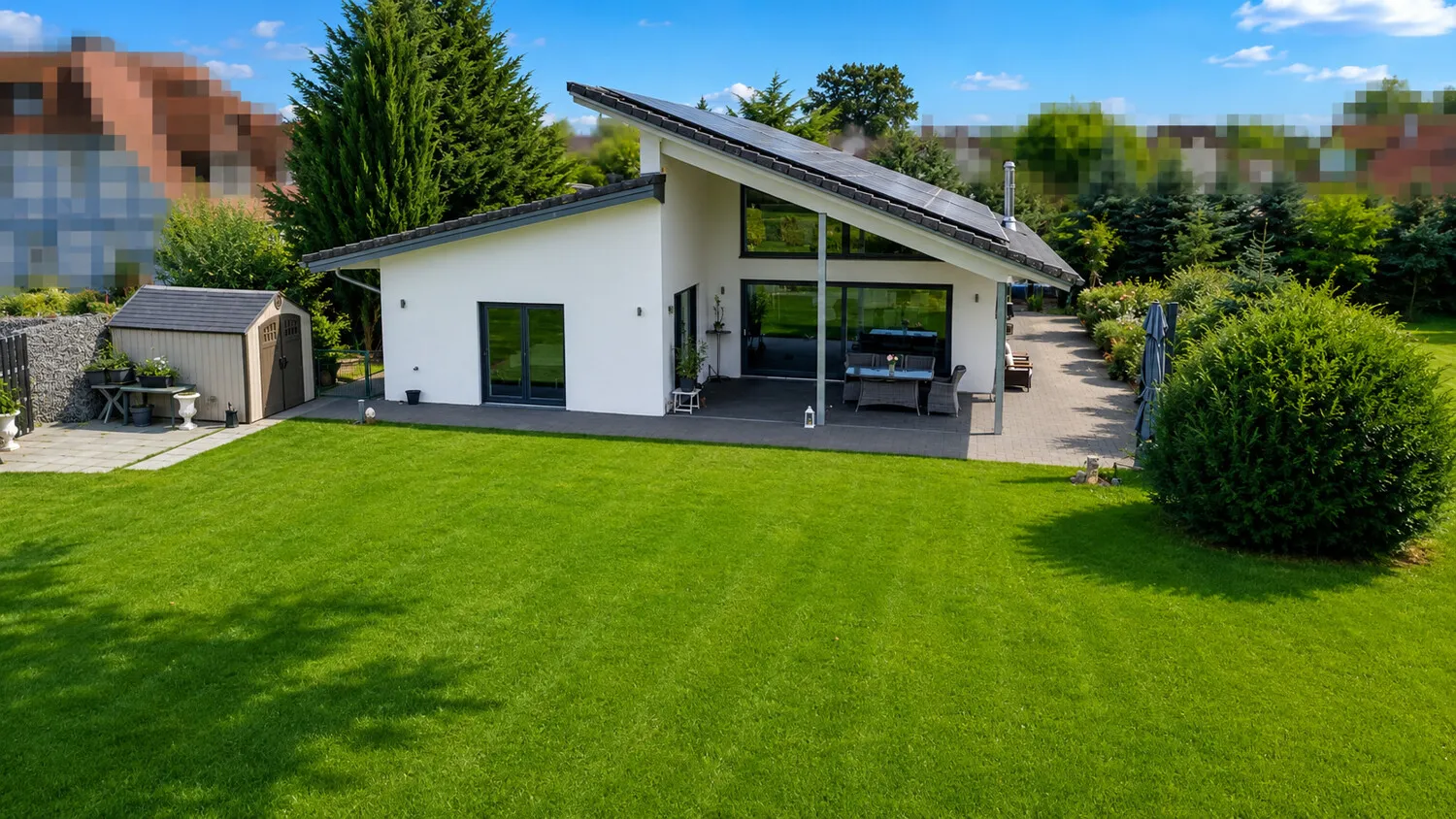 Luxuriöser Bungalow mit Weitblick und Gartenparadies in ruhiger Lage in Pommersfelden