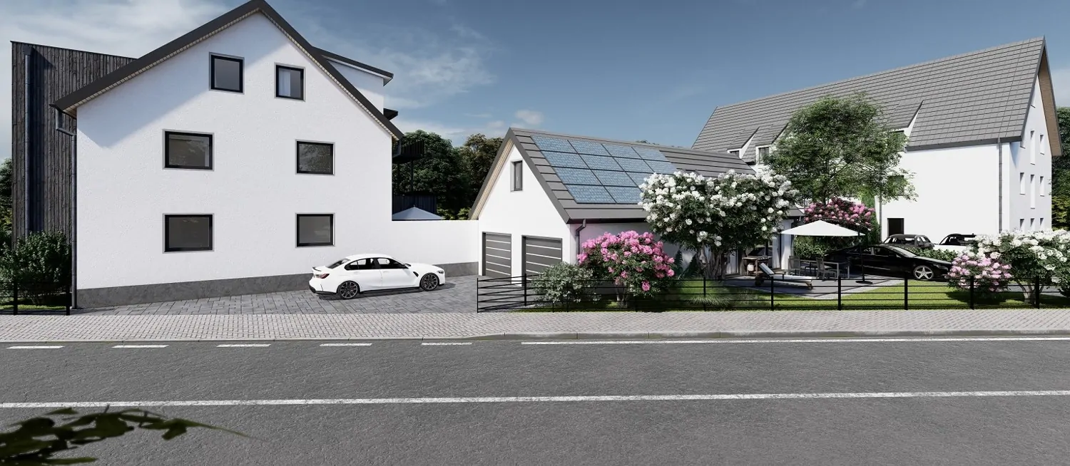 Südansicht mit Nachbarwohnanlage