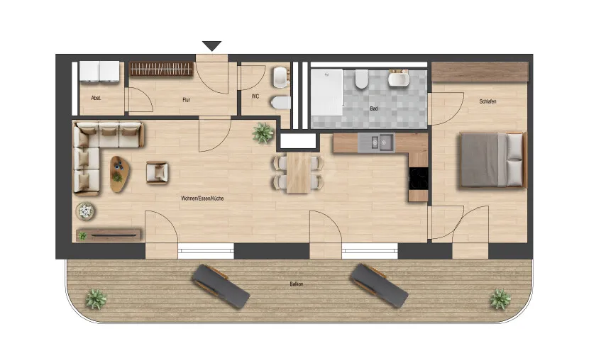 Grundriss Penthouse 4.6