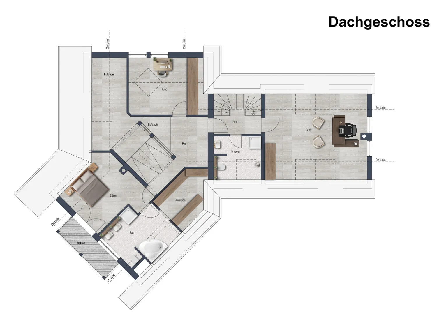 Grundriss Dachgeschoss Haus