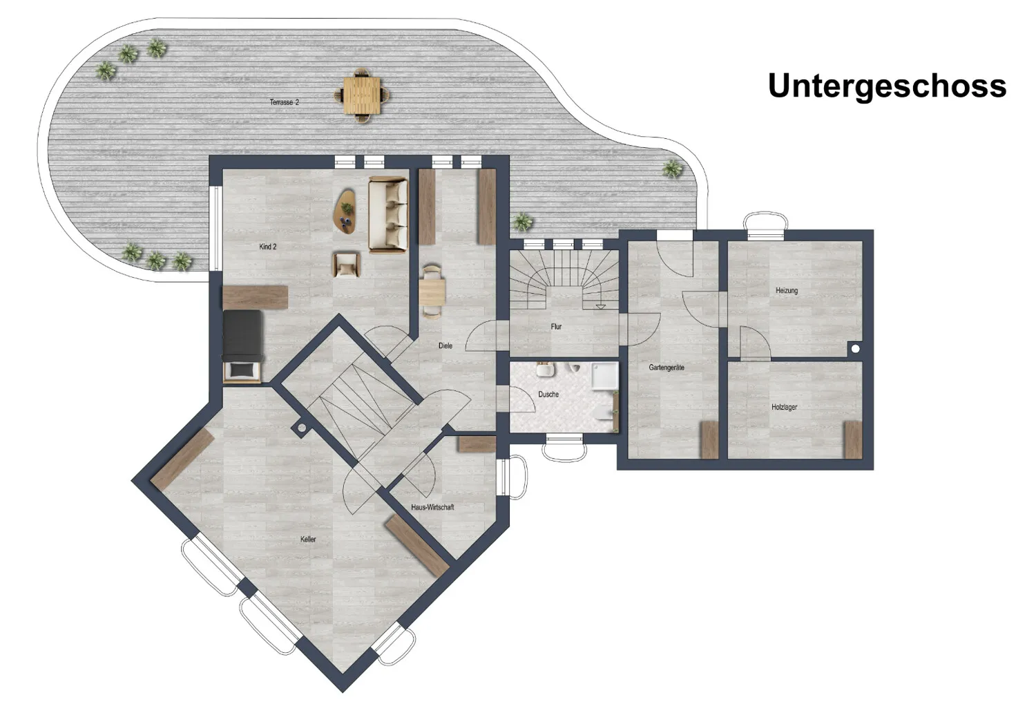 Grundriss Untergeschoss Haus