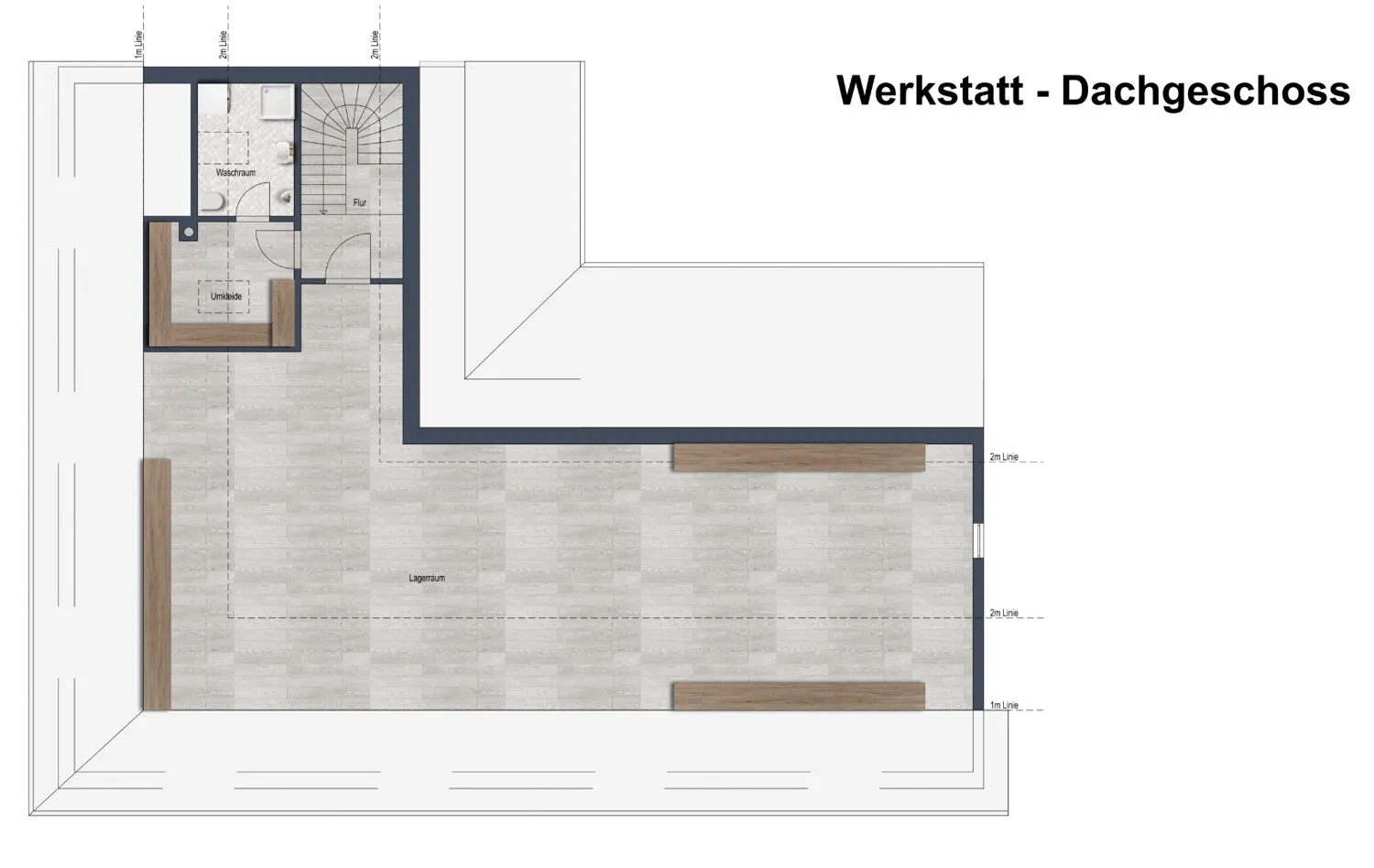 Grundriss Werkstatt Dachgeschoss