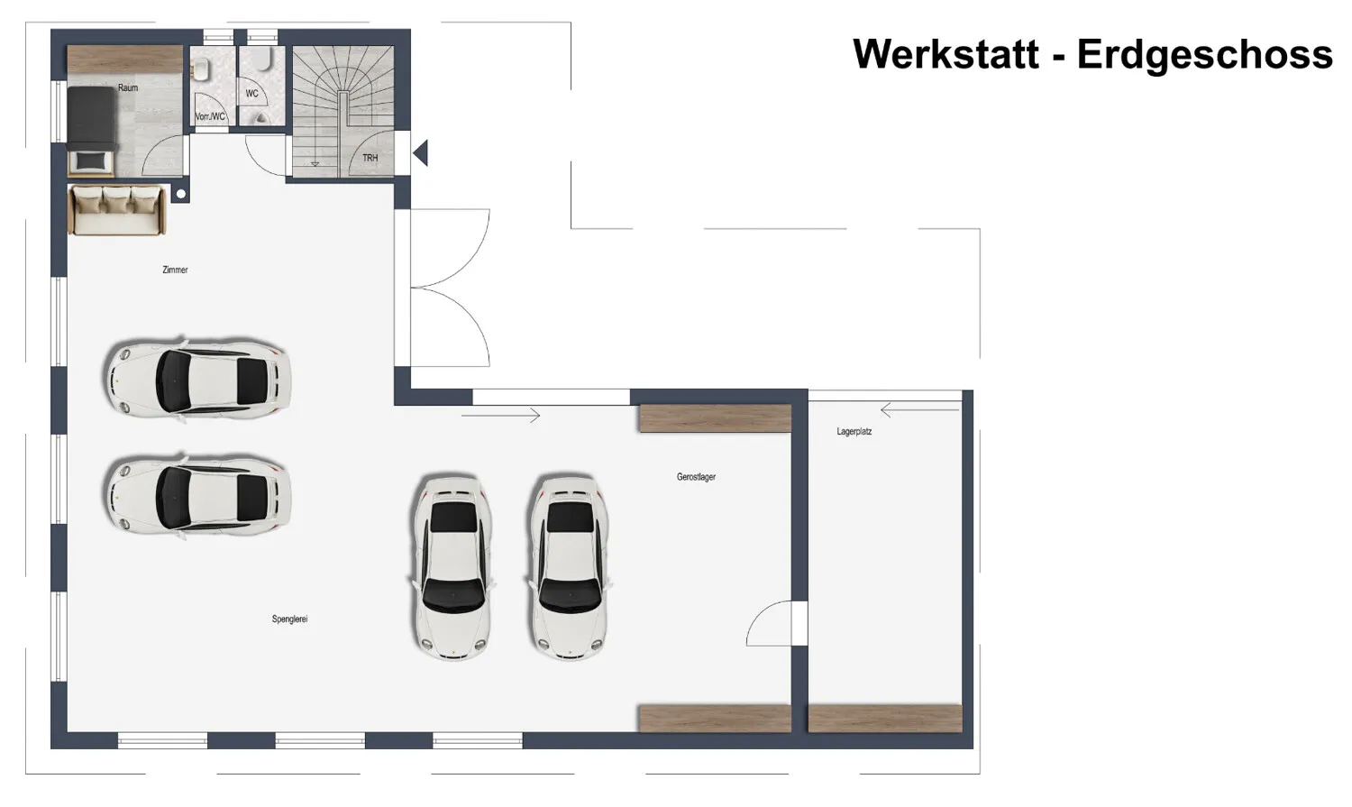 Grundriss Werkstadt Erdgeschoss