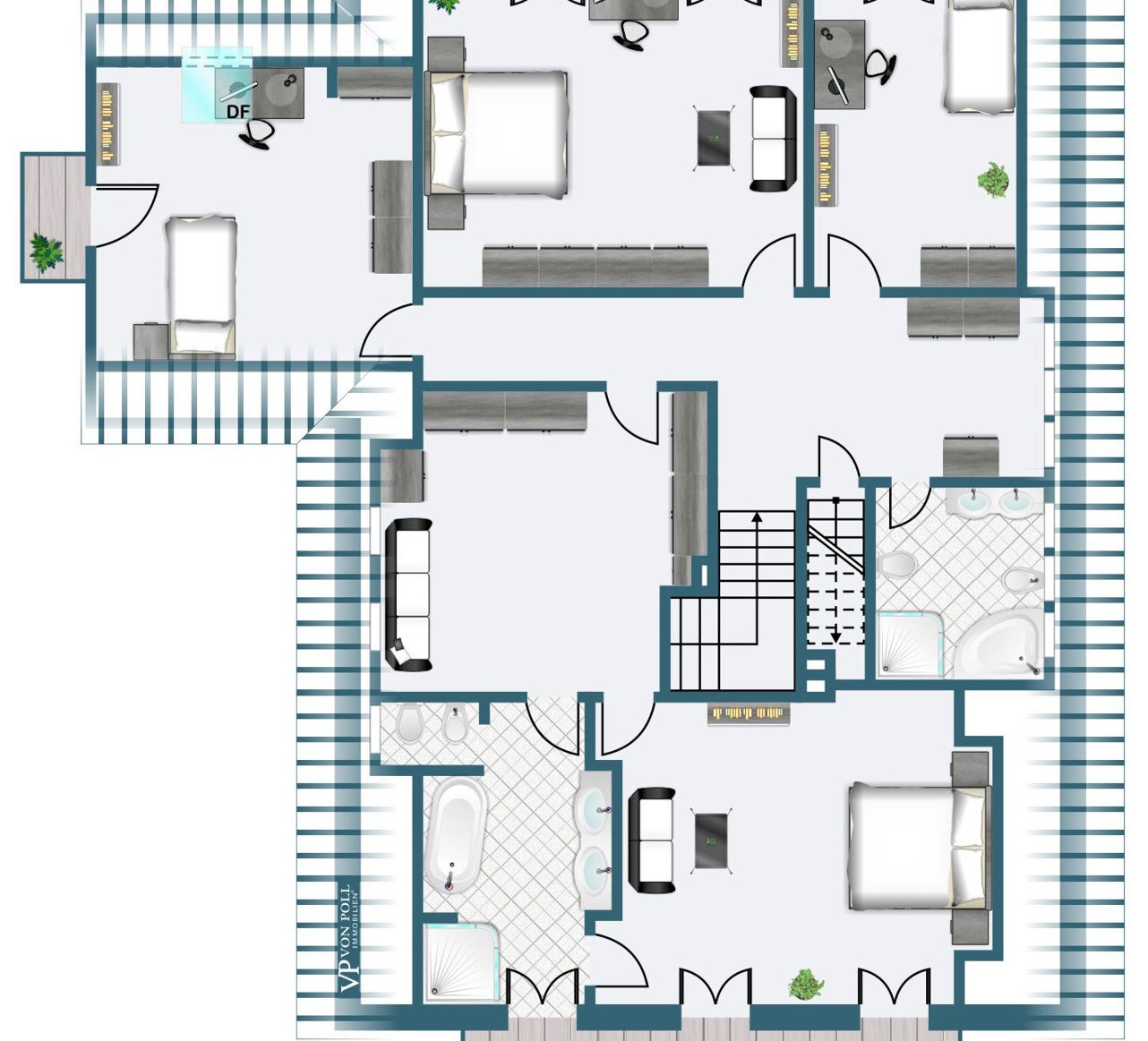 Grundriss Ober-/Dachgeschoss