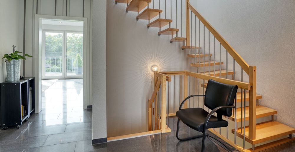 Treppe zum Dachgeschoss