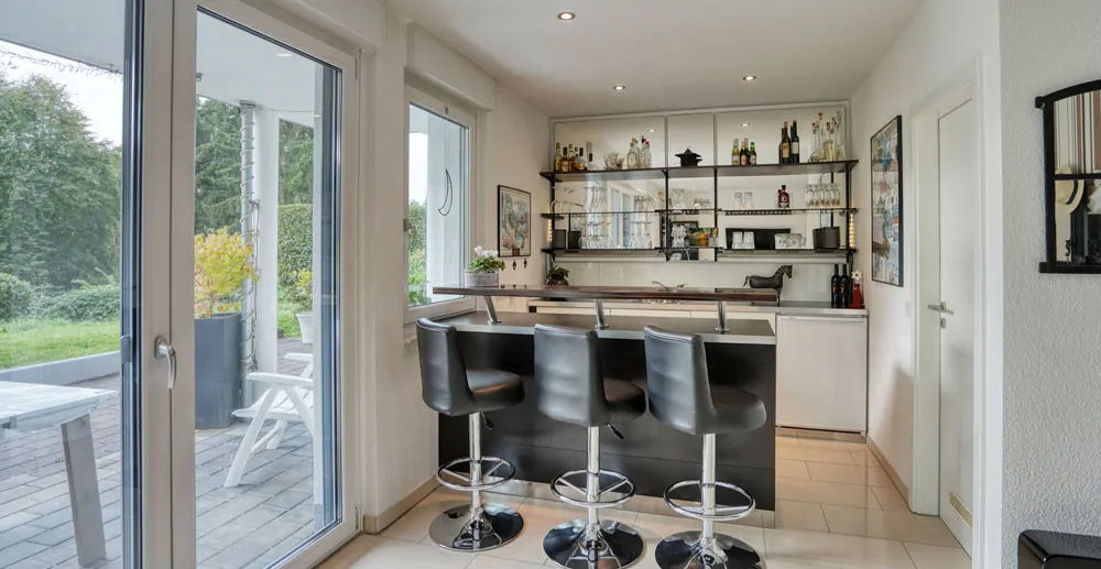 Bar/Kochbereich im Gartengeschoss