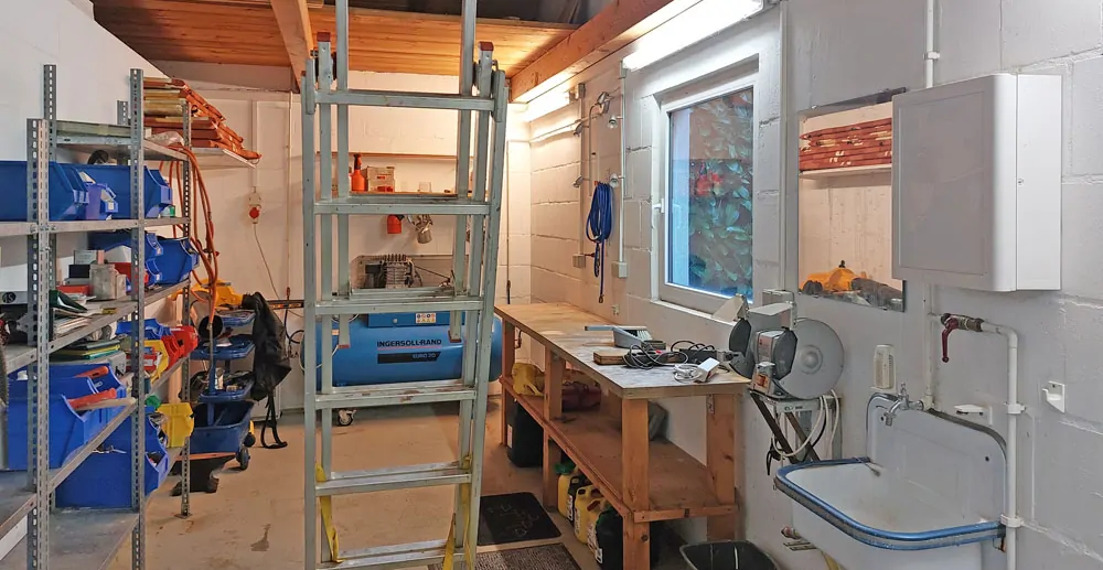 Werkstatt in der Doppelgarage