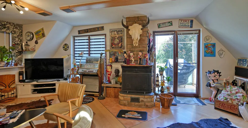 Wohnzimmer im Dachgeschoss