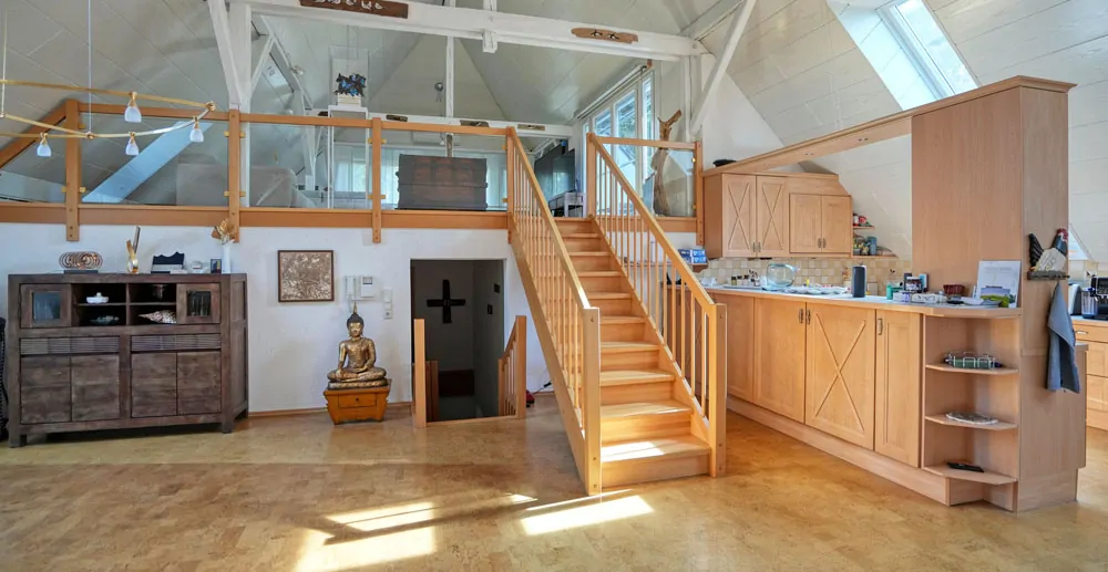 Wohnen, Essen und Kochen in der ehemaligen Scheune