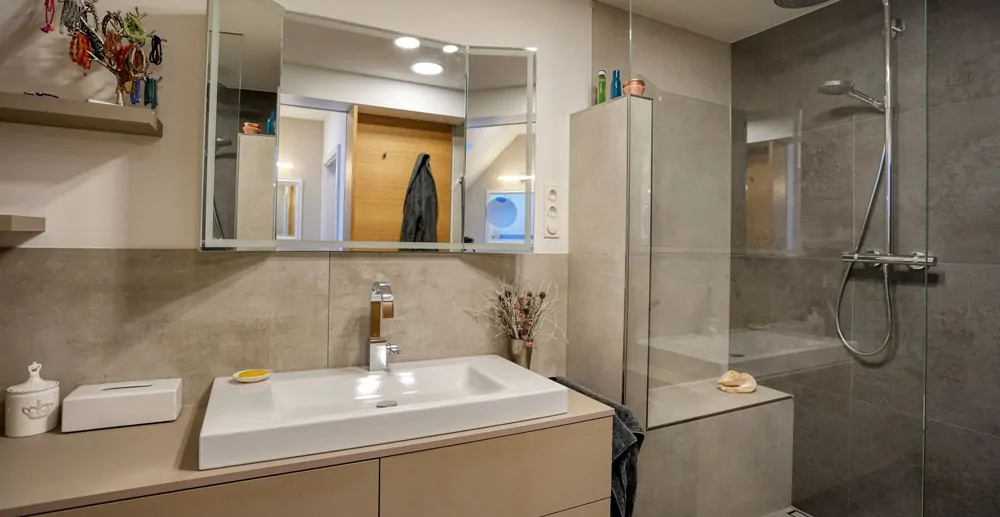 Teilansicht Duschbad