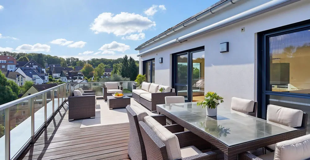 Terrasse vor dem Essbereich – Einrichtungsbeispiel