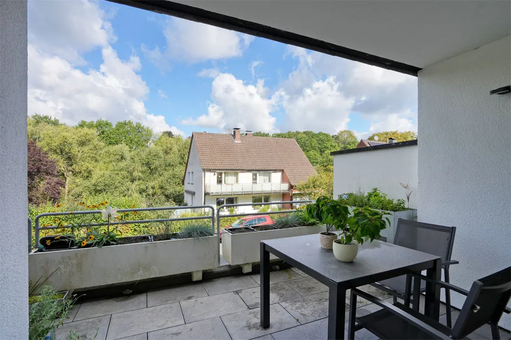 Balkon vor dem Essbereich