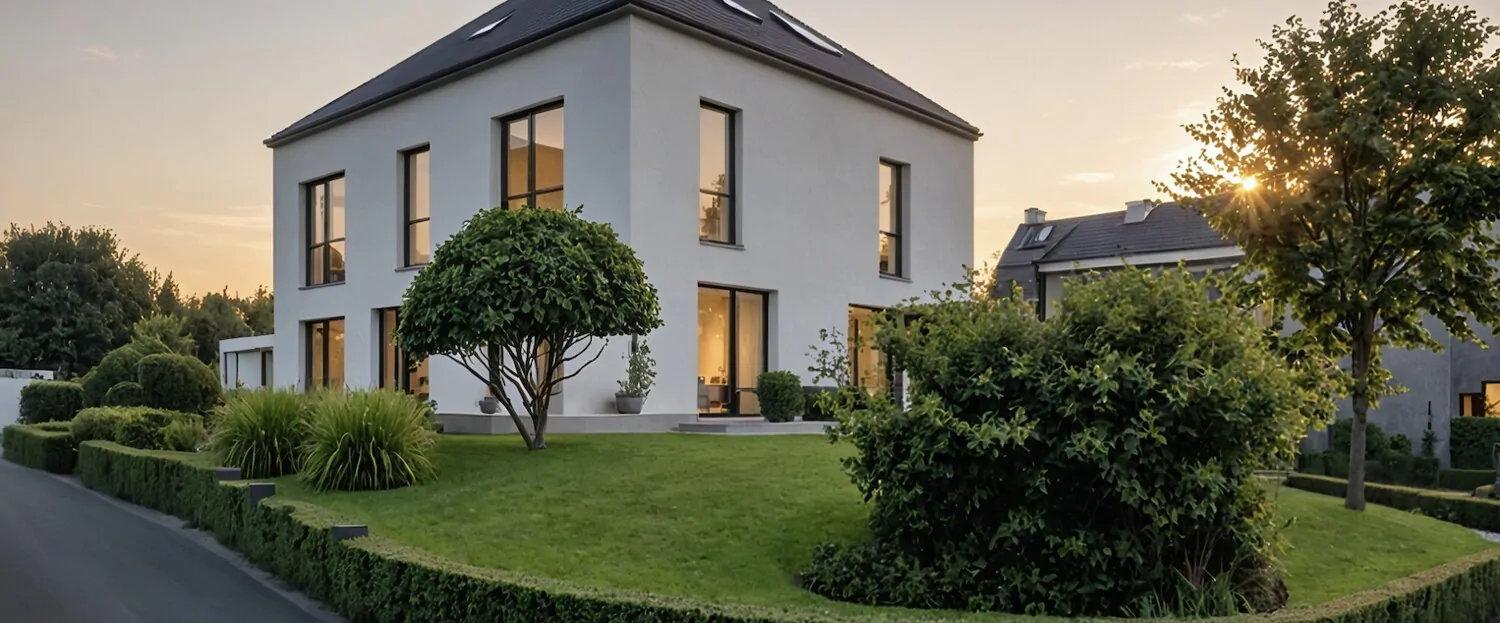 Außenansicht mit Gartenblick