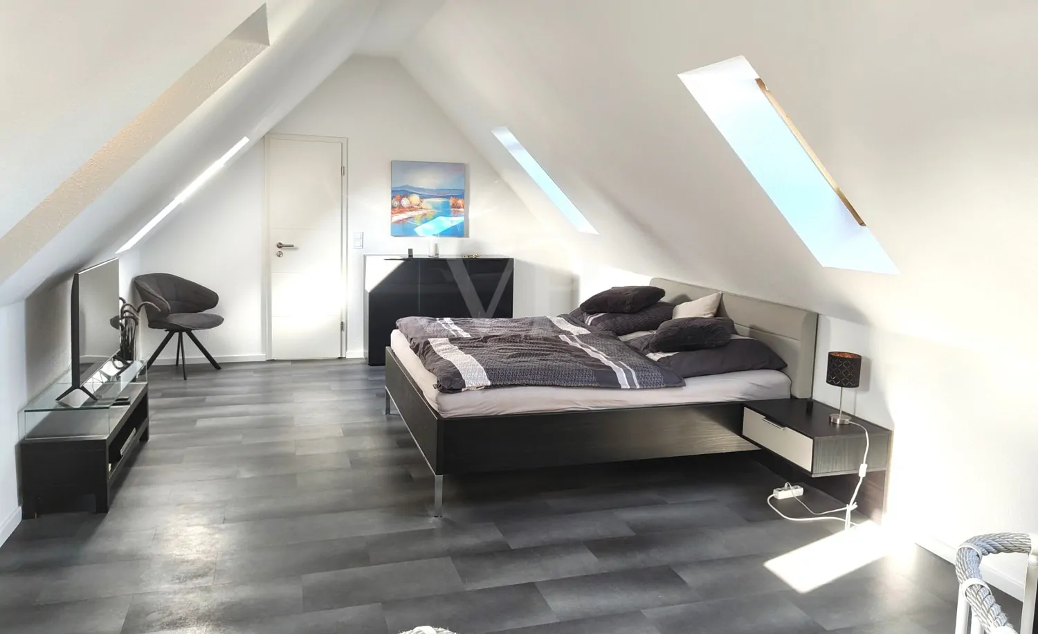 Schlafbereich mit Bad en suite ( Duschbad)