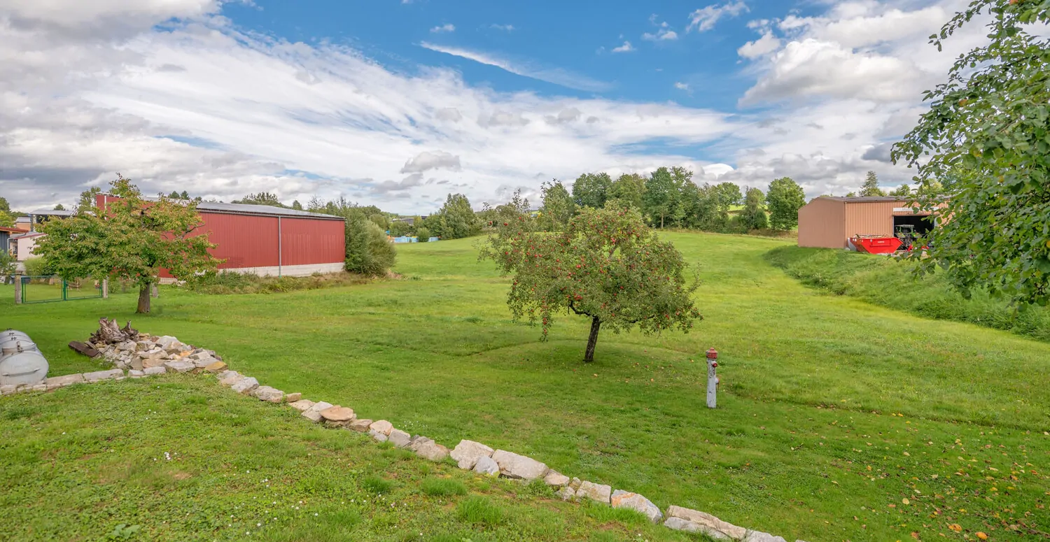 Blick über das Grundstück