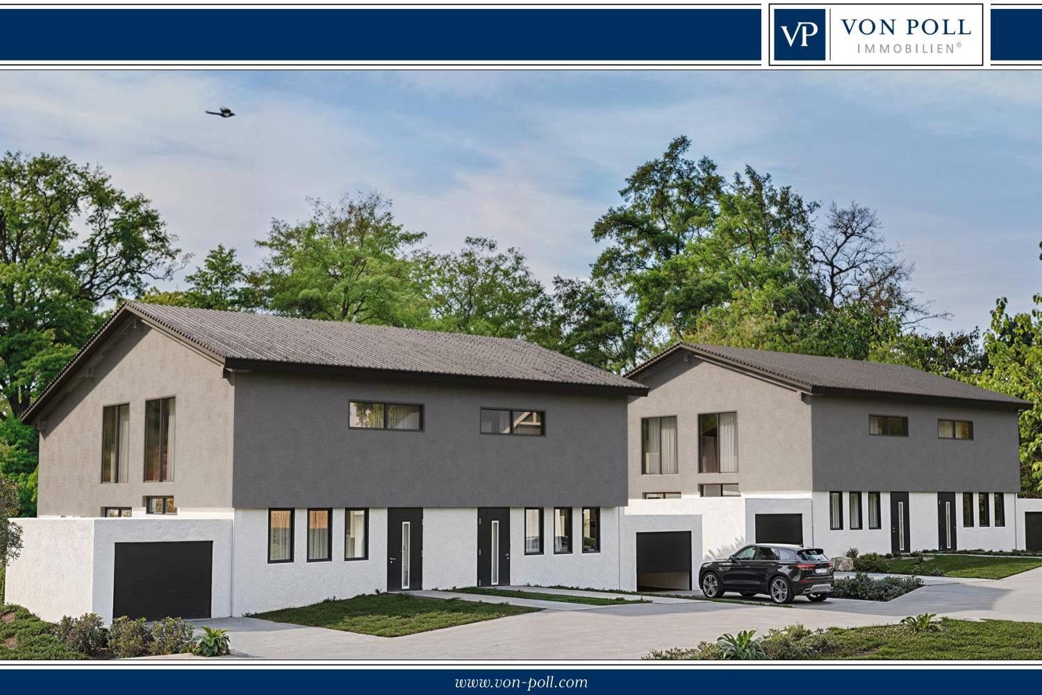 Moderne Doppelhaushälfte mit Garage in Waldrandlage