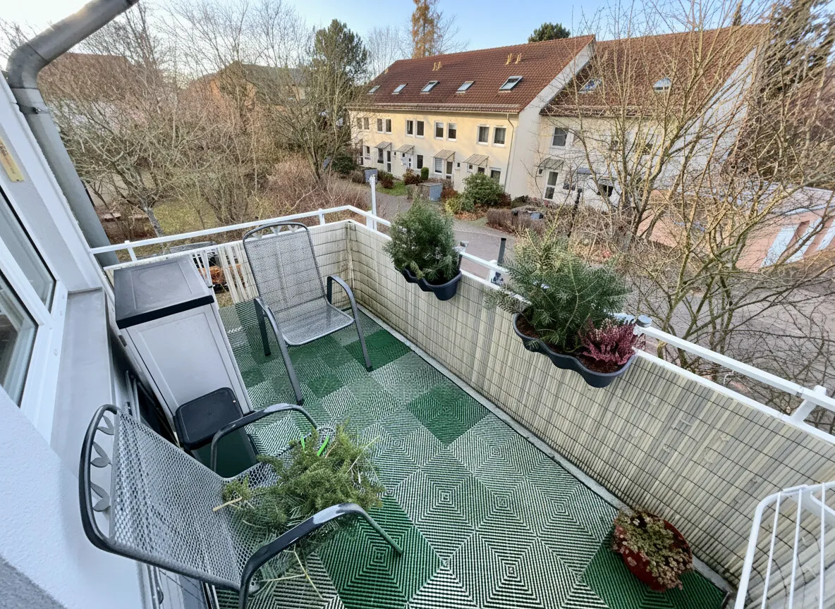 Balkon mit West-Ausrichtung
