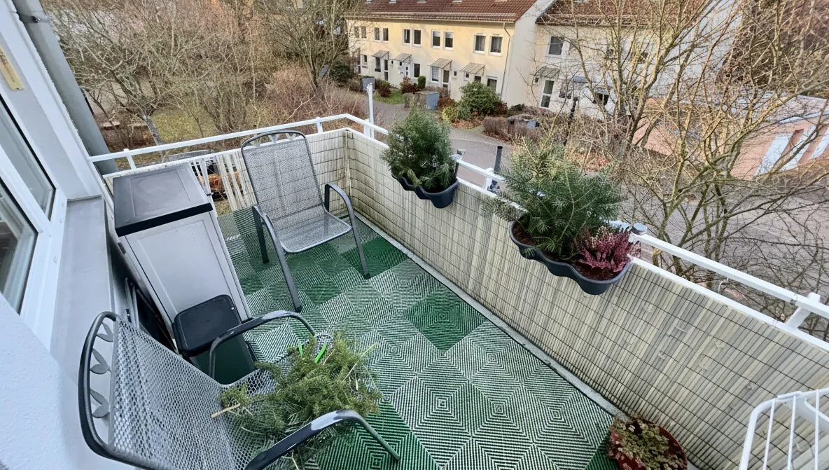 Balkon mit West-Ausrichtung
