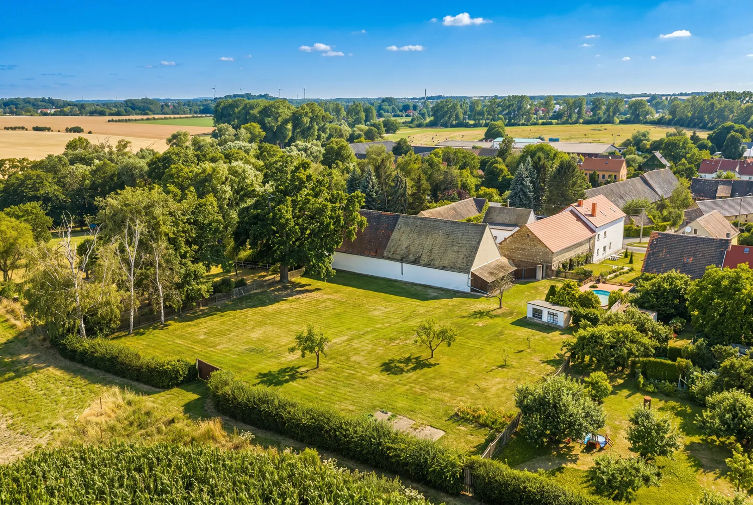 Luftbild Vierseitenhof