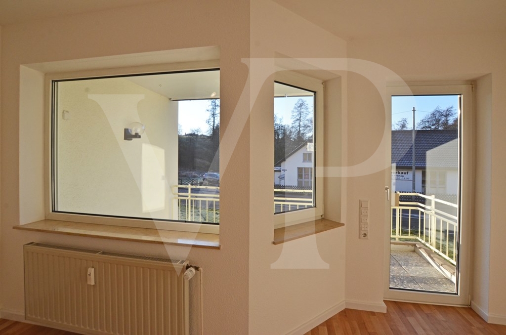 Blick zum Balkon