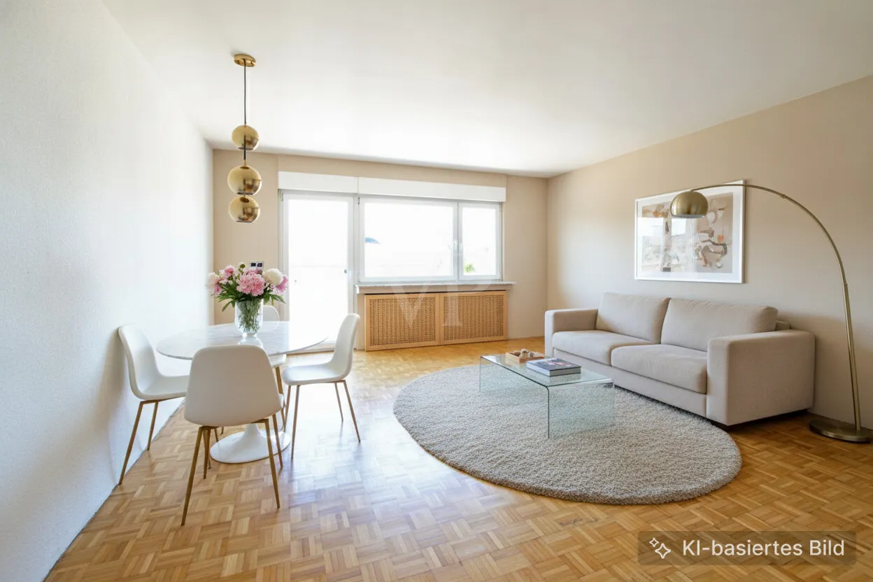 Wohnzimmer KI-gestaged