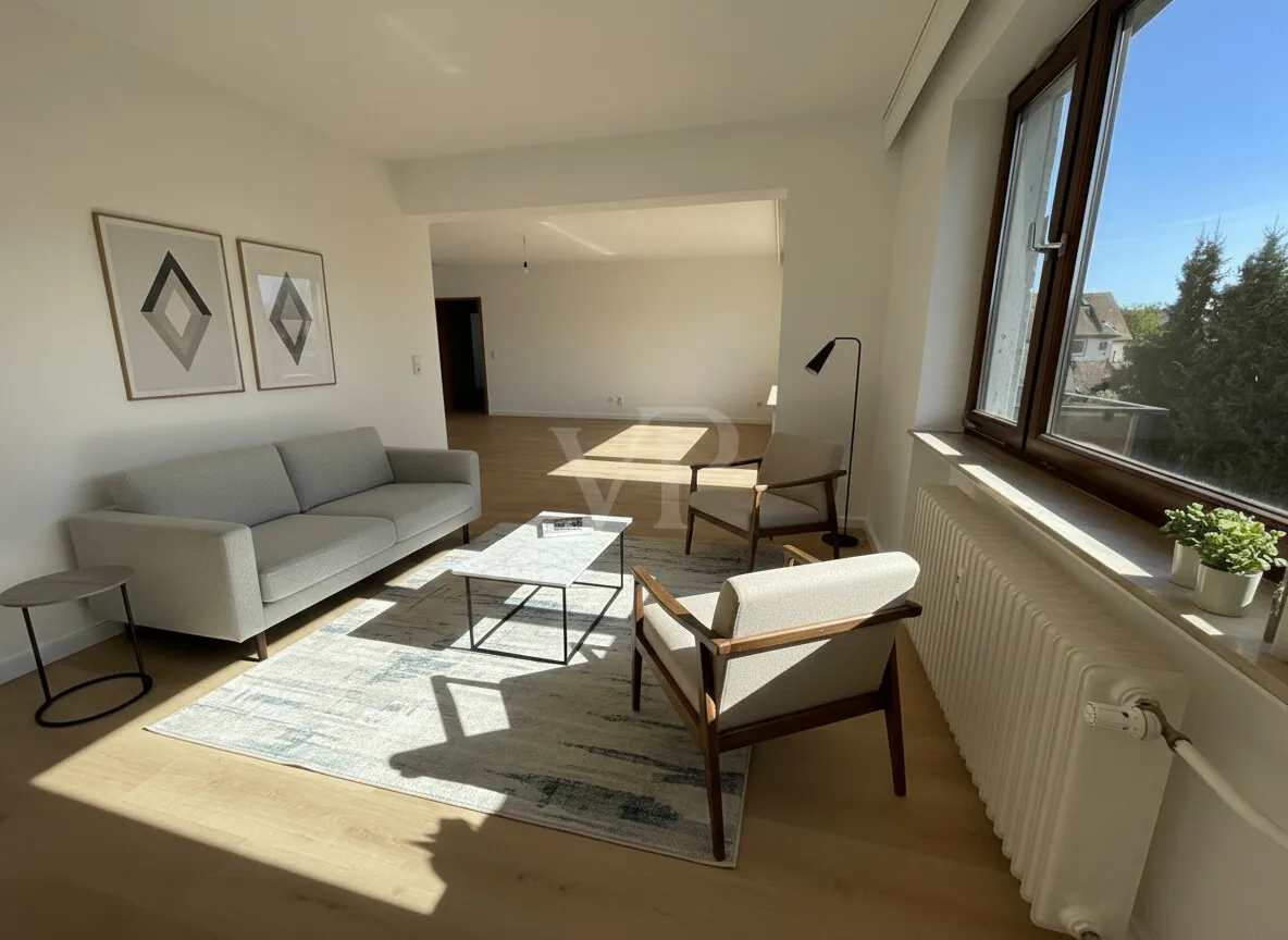 Wohnzimmer mit Einrichtungsbeispiel