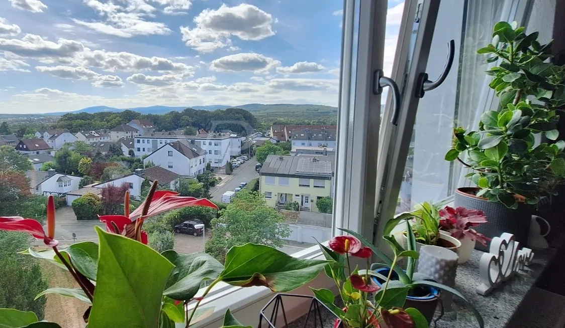 Blick aus dem Wohnbereich