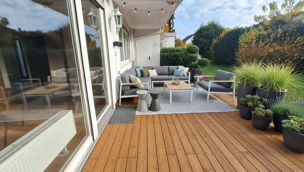 Terrasse mit Einrichtungsbeispiel