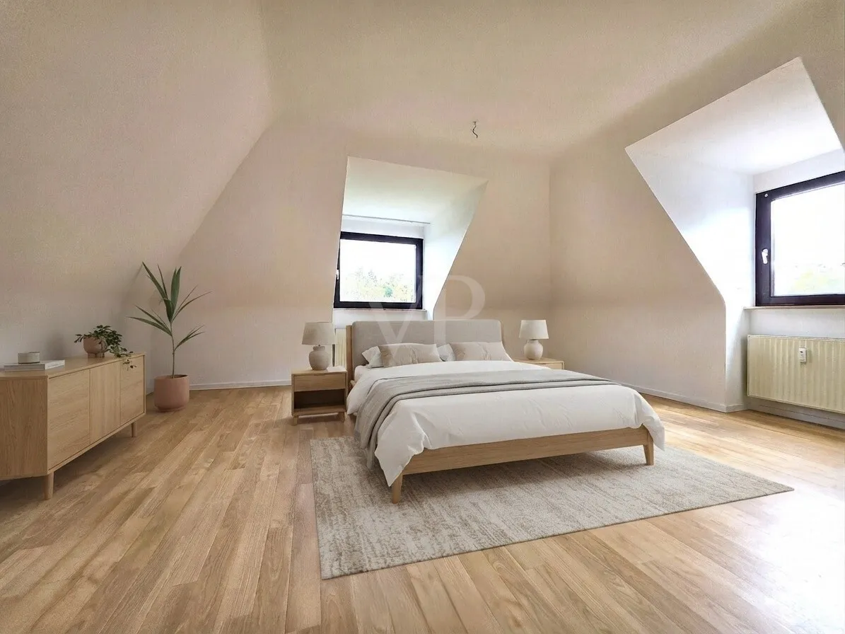 Schlafzimmer - KI-Möblierung