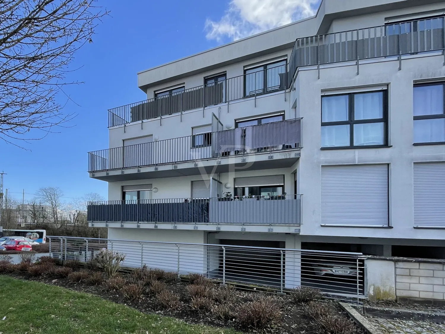 Seitliche Hausansicht