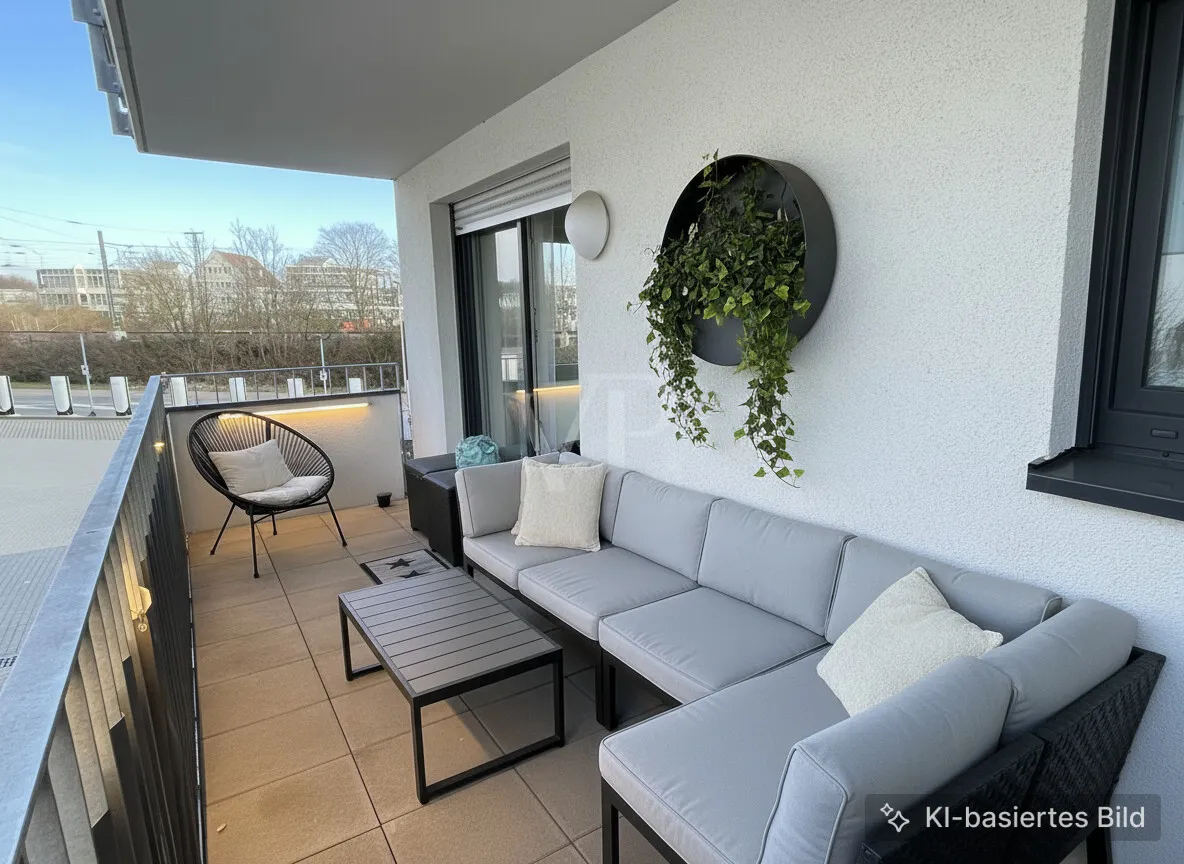 Balkon mit Gestaltungsbeispiel