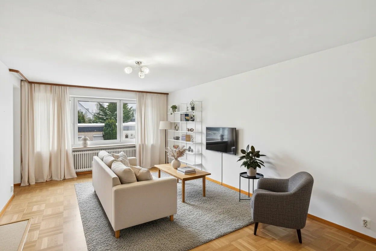 Wohnzimmer KI-generiert