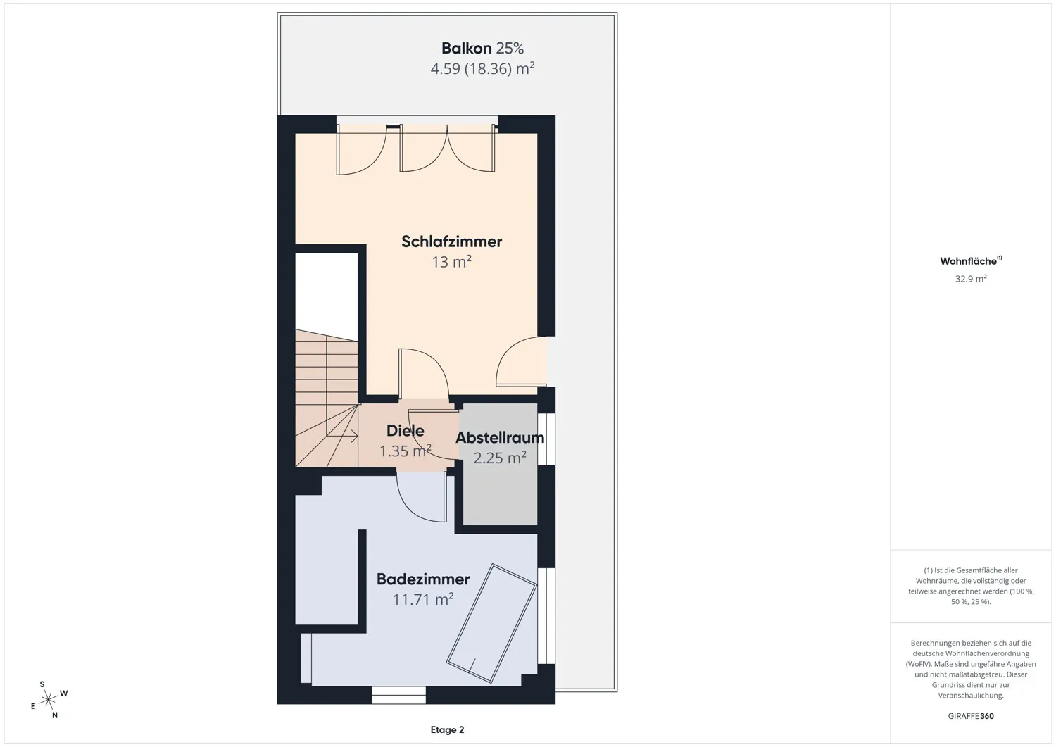 Grundriss Staffelgeschoss
